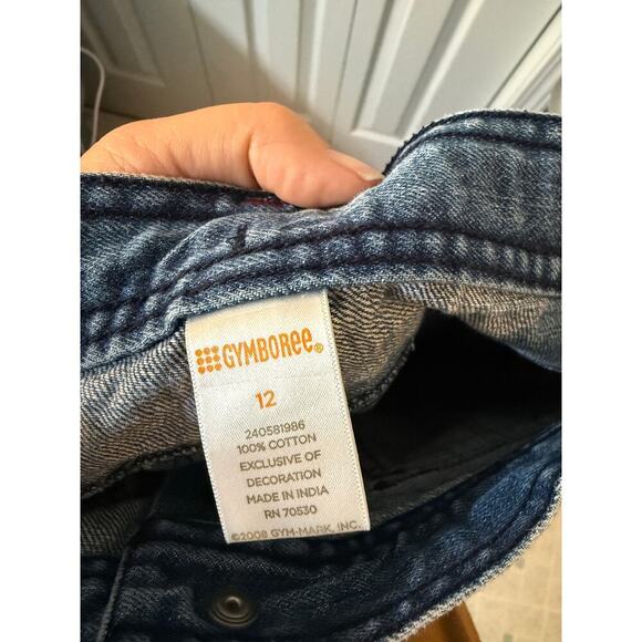 Y2k Gymboree Girls Jeans with Hearts Size 12 - Picture 3 of 5